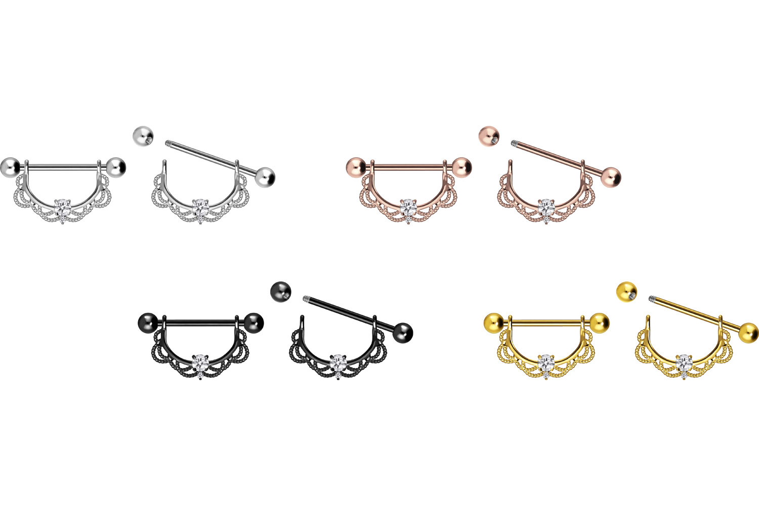 Piercing Anhänger Aus Chirurgenstahl – Für Clicker Ringe & Kreolen, Orientalisch Design